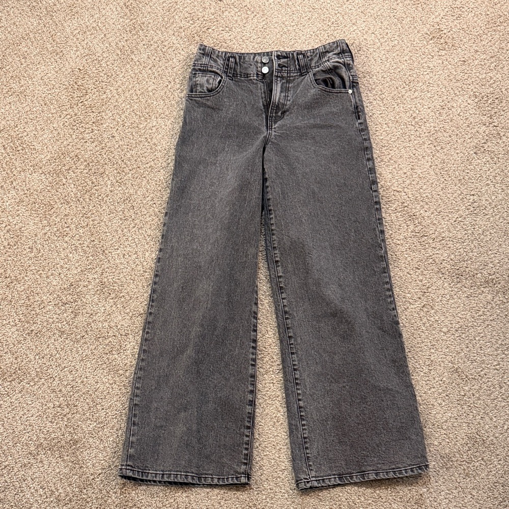 Habitual Gray Wide-Leg Jeans with High Waist